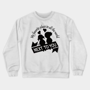 happy valentines day by chakibium Crewneck Sweatshirt